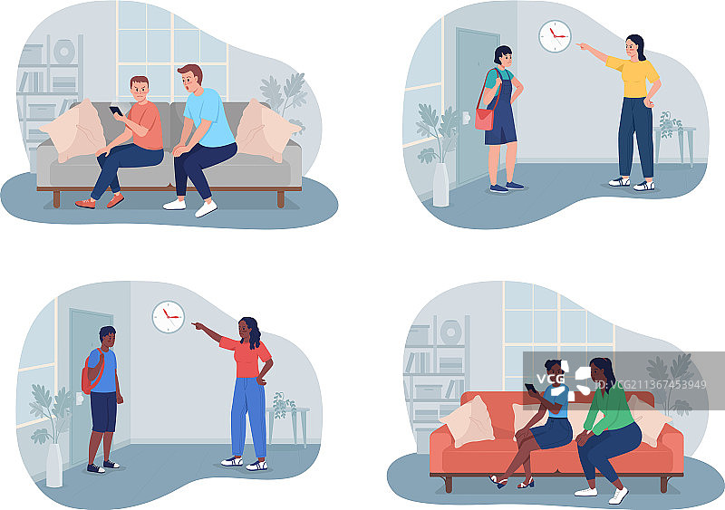 过度的家长控制2D隔离设置图片素材