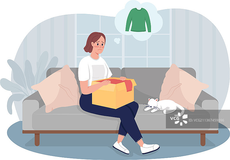 错误的服装订单2D隔离图片素材