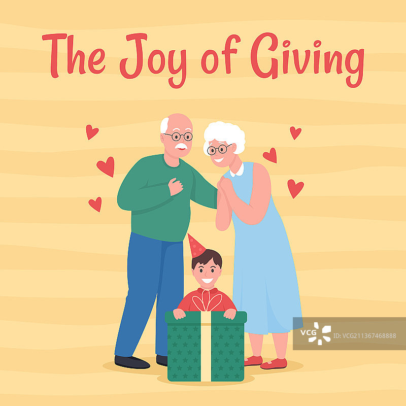 祖父母礼物社交媒体帖子样机图片素材