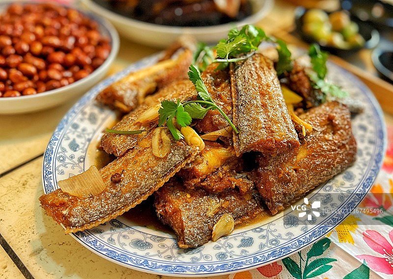 我包我我我红烧带鱼图片素材