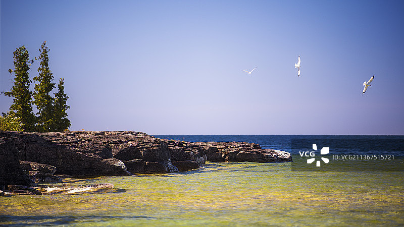 马尼图林岛露营之旅图片素材