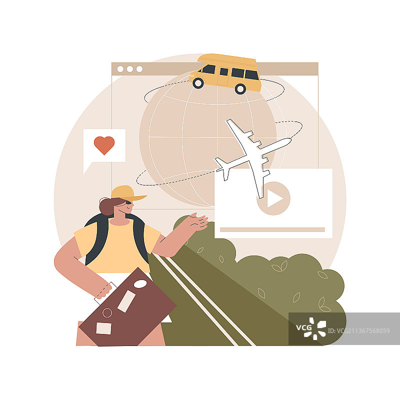 环游世界抽象概念图片素材