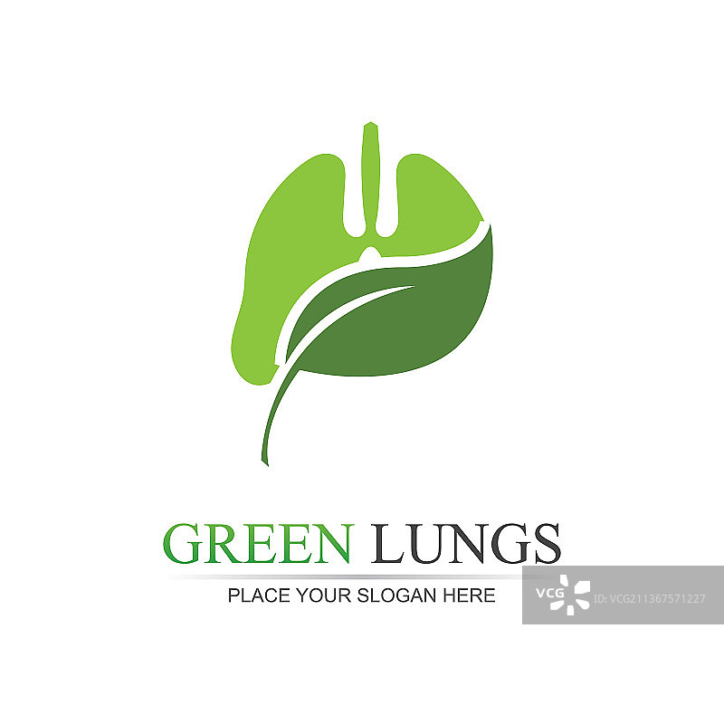 绿肺标志设计图片素材