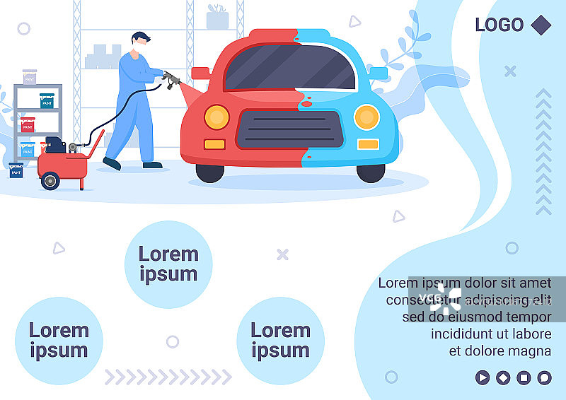 汽车喷漆机宣传册模板图片素材