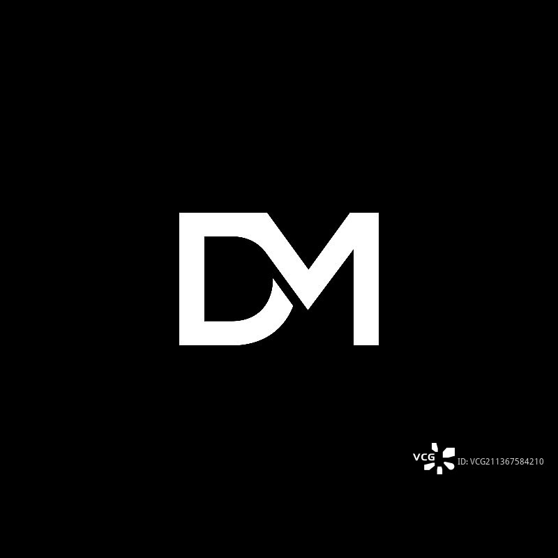 MD或DM抽象logo设计图片素材