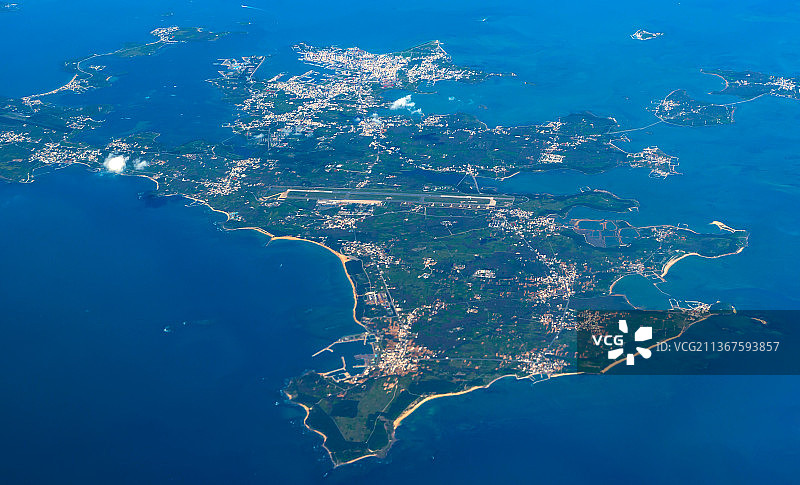 俯瞰澎湖列岛图片素材