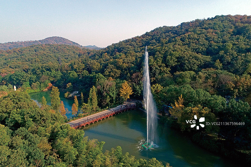 襄阳古隆中风景区自然城市旅游风光图片素材