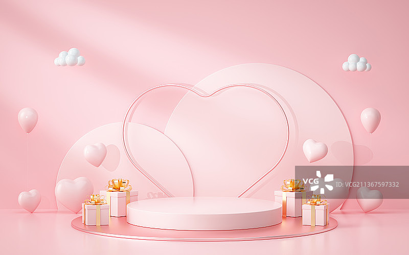 促销活动情人节场景背景图片素材