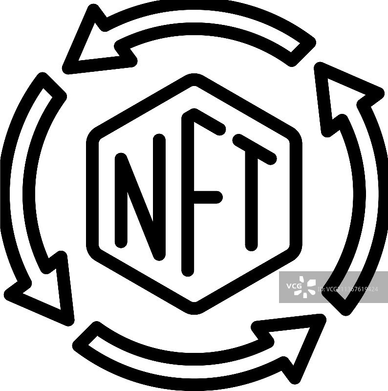 与NFT相关的重复图标图片素材
