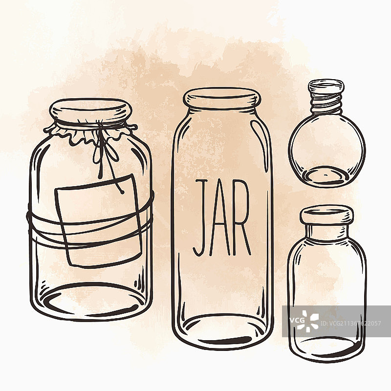 复古墨水玻璃瓶图片素材