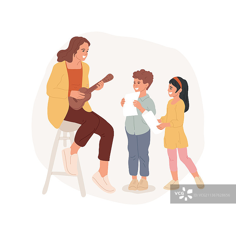 歌唱课程抽象概念图片素材