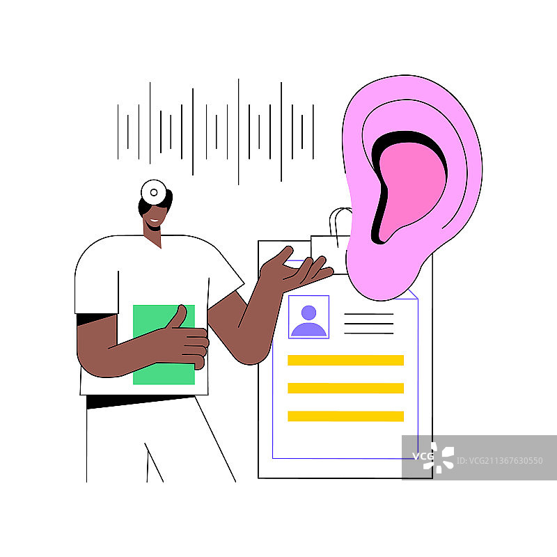 听力测试抽象概念图片素材