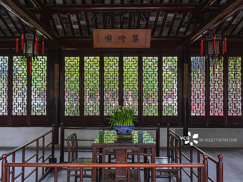 中国江苏苏州著名园林可园风光图片素材