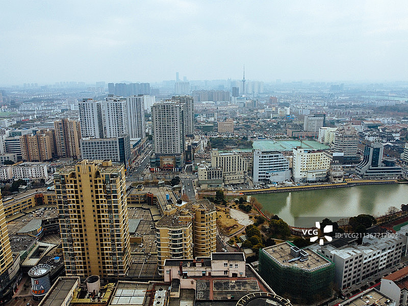 泰州 东进东路 双拥广场 茂业百货 金鹰国际 凤城河 锦泰购物 金茂大图片素材