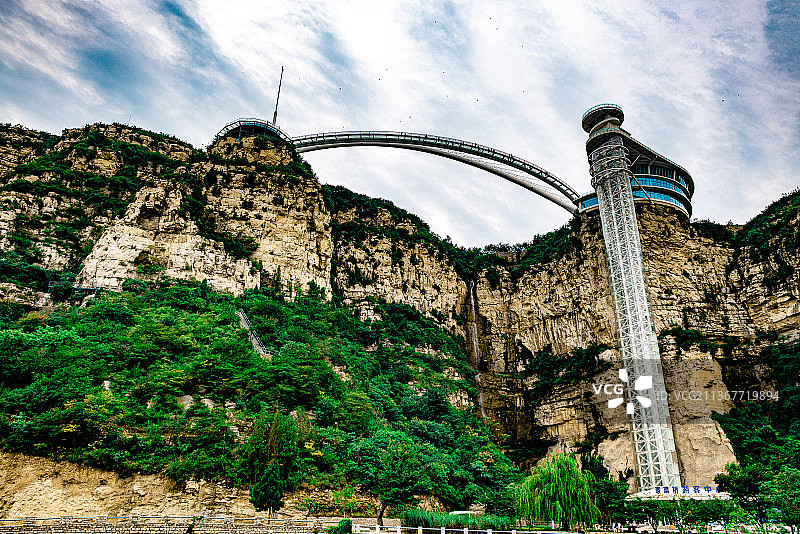 潭溪山玻璃桥图片素材
