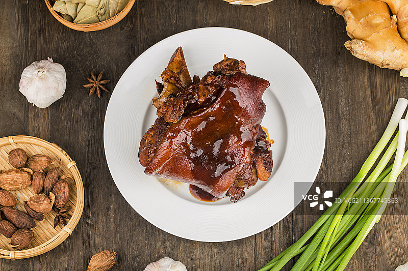 红烧猪肘图片素材