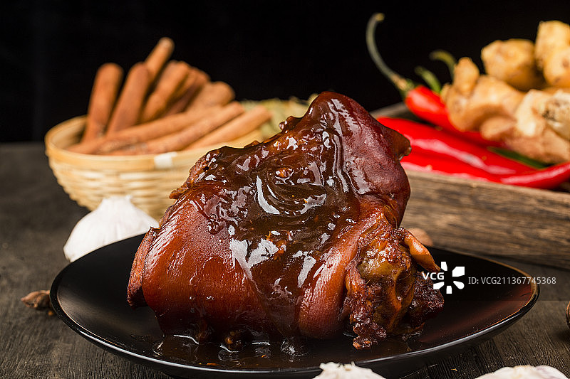 红烧猪肘图片素材