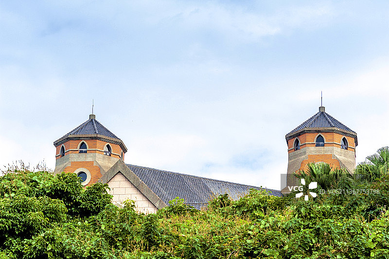 中国台湾新北淡水红毛城图片素材