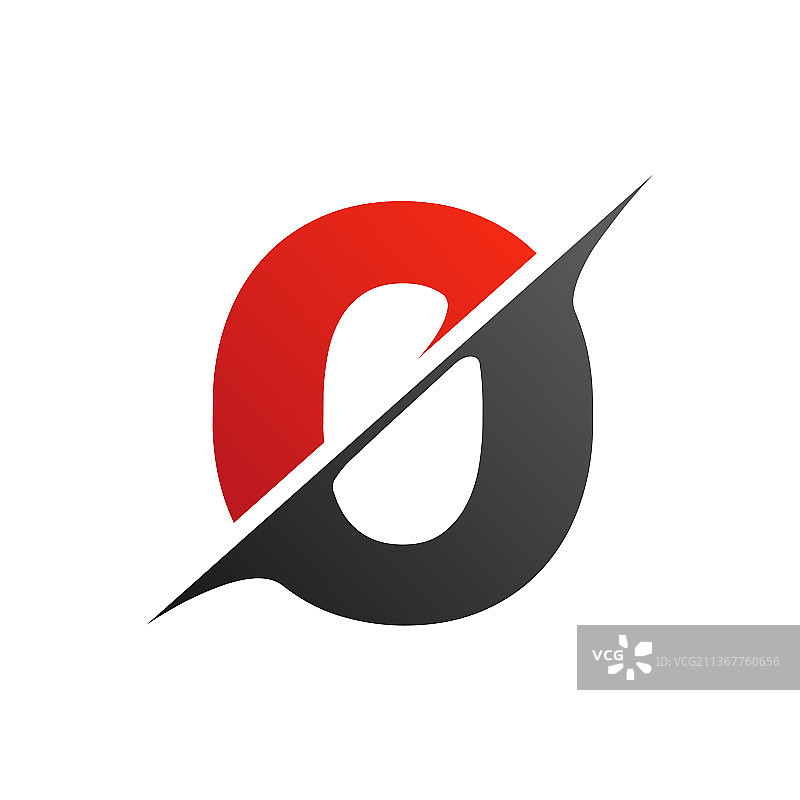 首字母O切片风格logo模板设计图片素材
