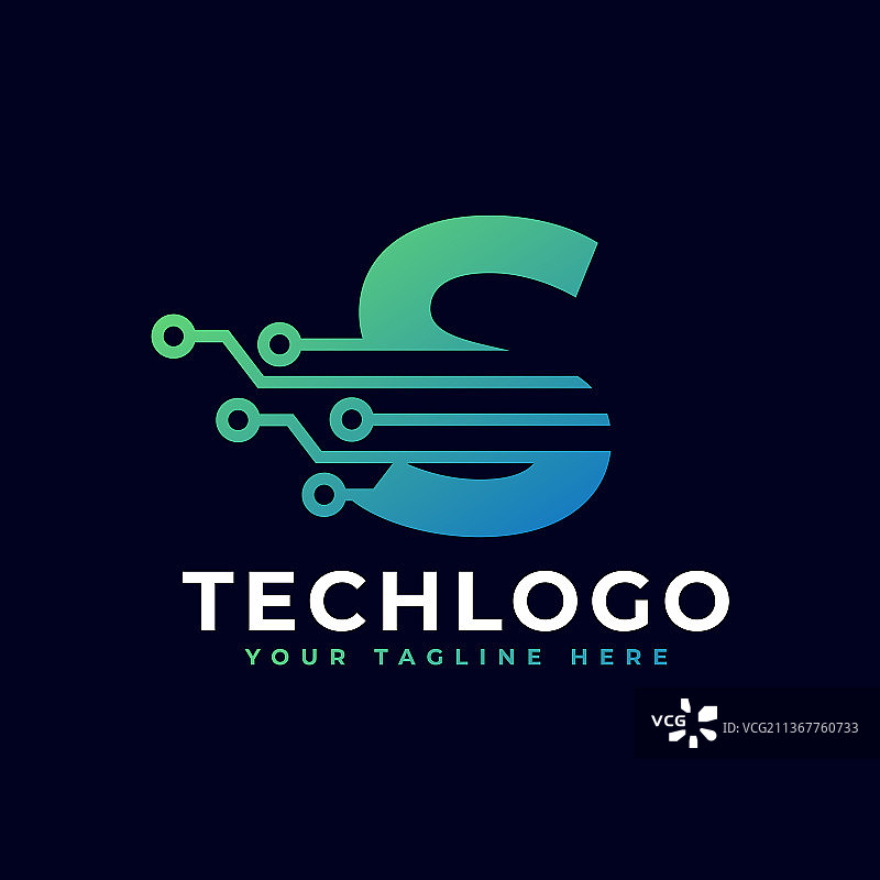 科技字母S未来感标志模板图片素材