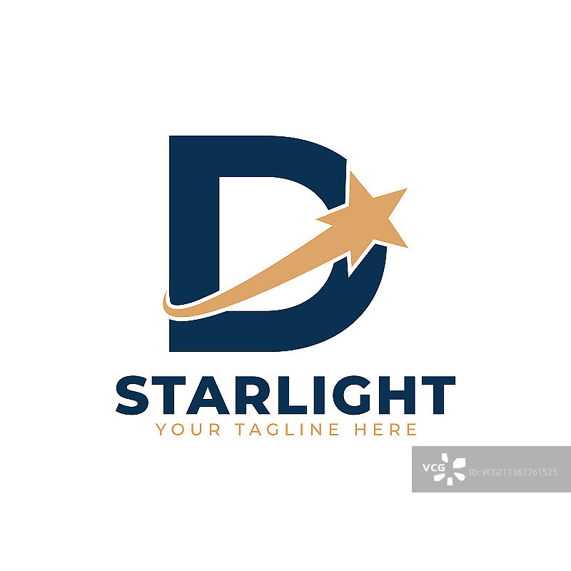 字母D星形嗖嗖标志设计图片素材