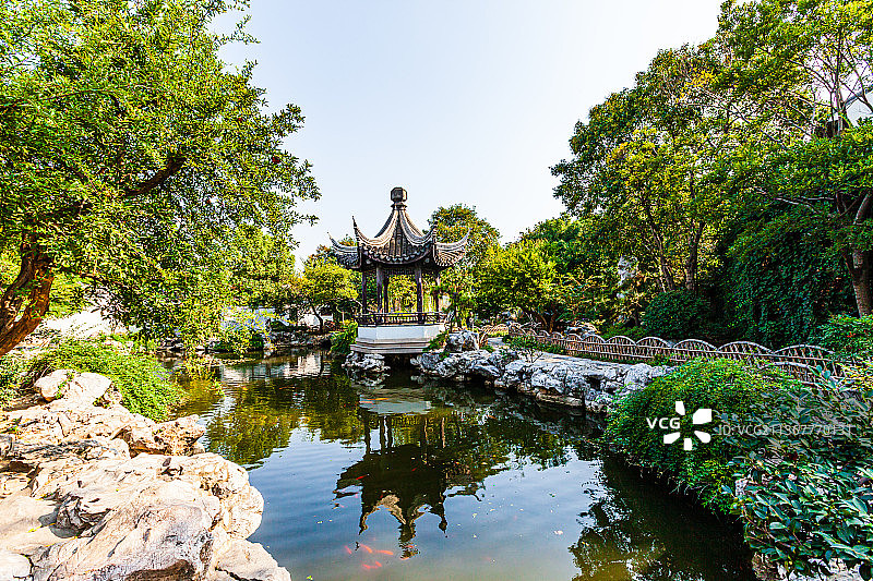 江苏苏州木渎古镇严家花园图片素材