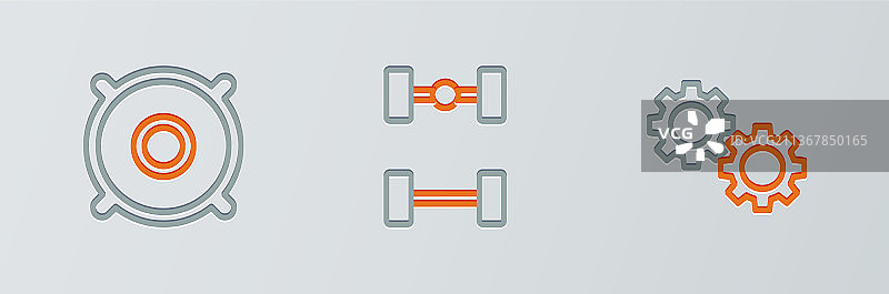 齿轮、汽车音响和汽车底盘图片素材