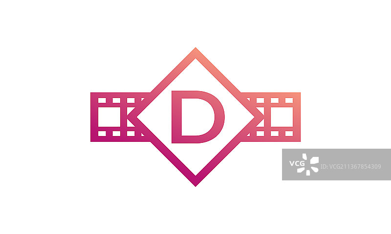 首字母D方块胶片条纹设计图片素材