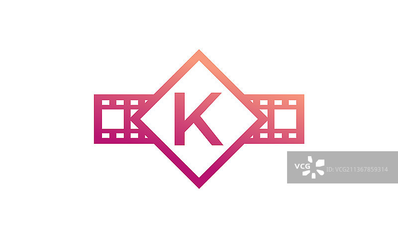 字母K方形条纹logo图片素材
