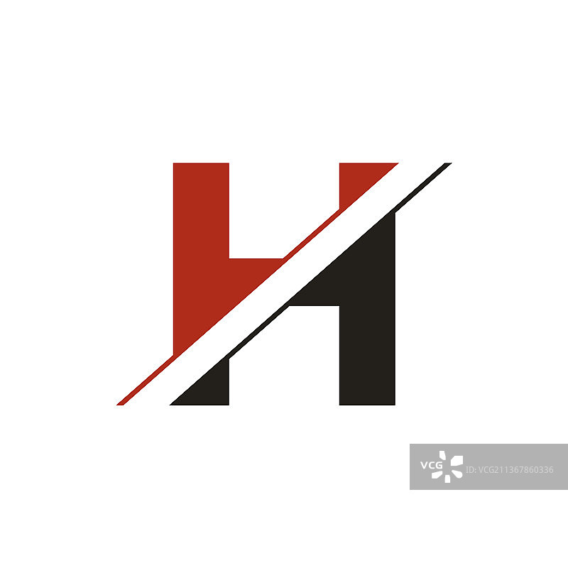 字母H标志或图标设计图片素材