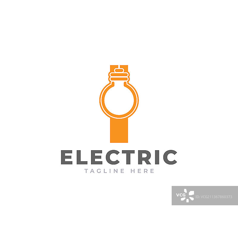 现代首字母I智能灯泡Logo图片素材