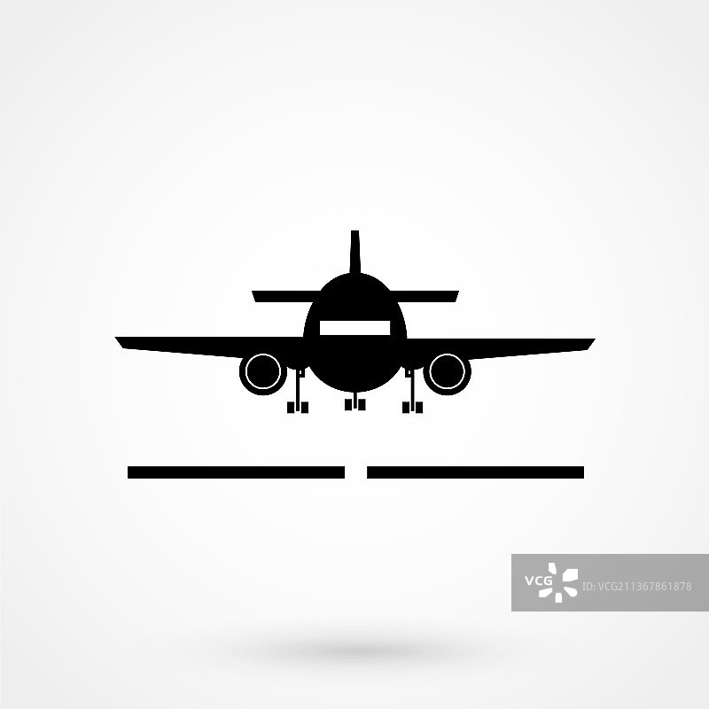 白色背景上的机场图标图片素材
