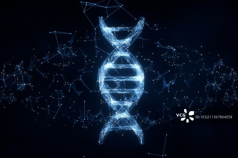 3D渲染的DNA序列图片素材