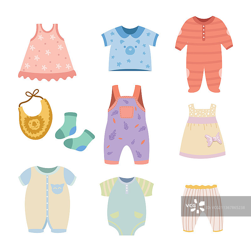 婴幼儿服装套装图片素材