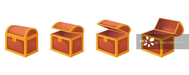 空木制宝箱动画图片素材