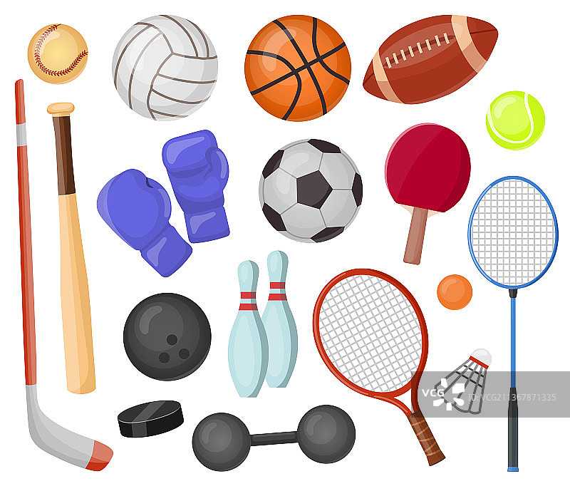 运动器材卡通合集图片素材