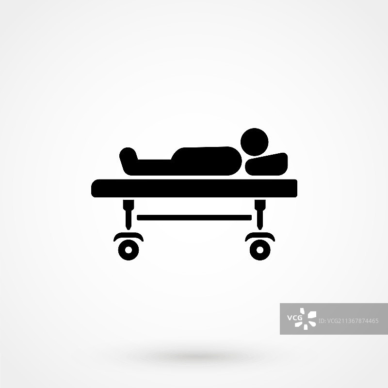 视频移动应用医院病床符号图标图片素材