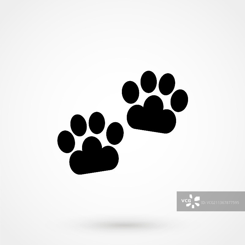 猫爪印图标图片素材