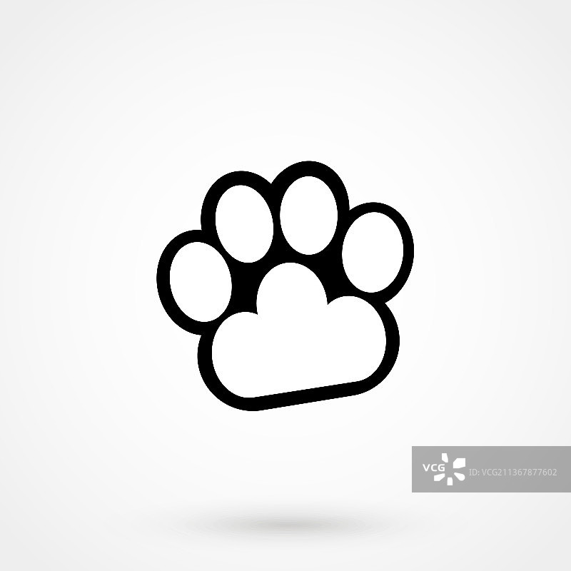 猫爪印图标图片素材