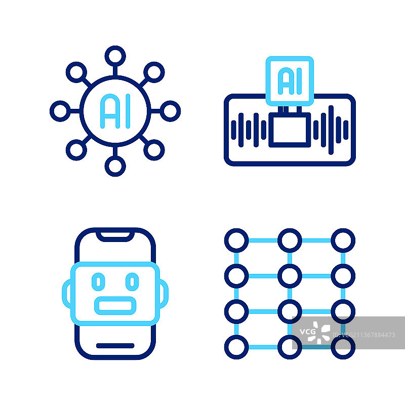神经网络聊天机器人AI设计图片素材