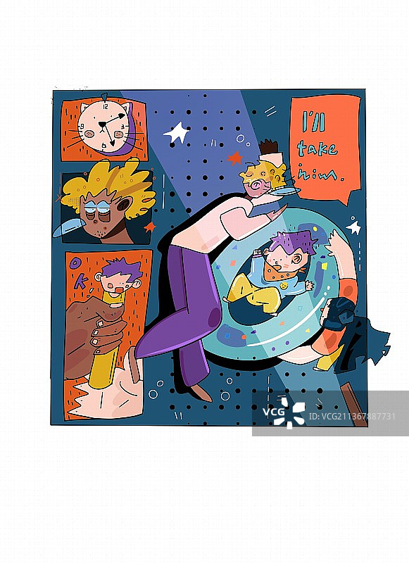 加油萌娃图片素材