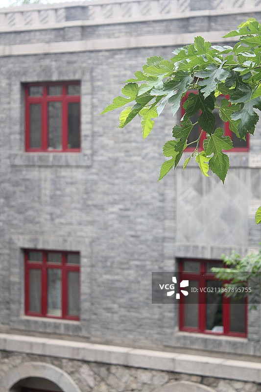 中国北京著名旅游景区龙泉寺寺庙，景区里的中国古典建筑图片素材
