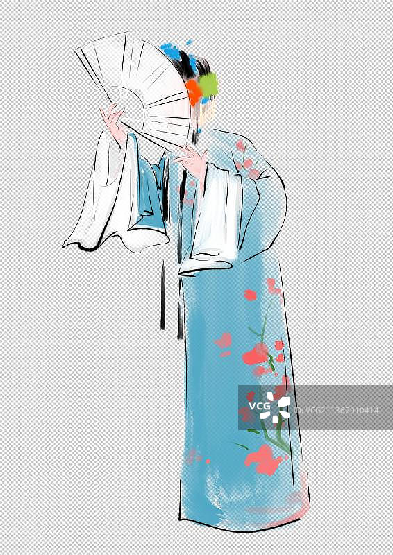 传统文化中国风京剧人物元素牡丹亭杜丽娘图片素材