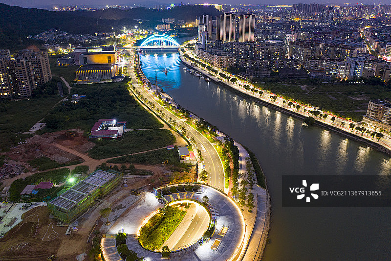 江门市 城市天际线 观景台 城市阳台图片素材