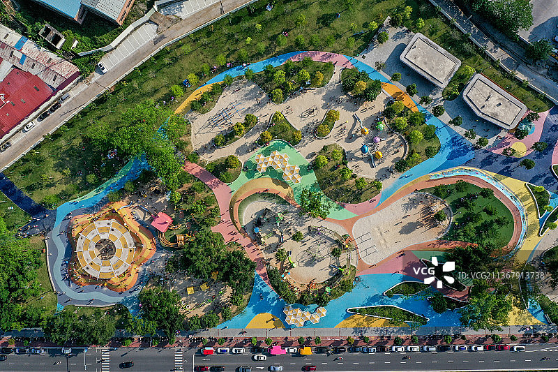 儿童公园 沙主题 江海区白水带图片素材