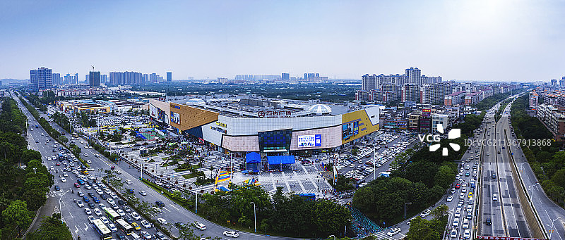 江门 新会区 城市天际线 商圈 新会万达广场图片素材
