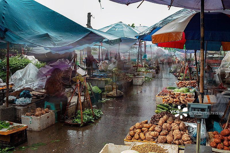 重庆乡村菜市场图片素材
