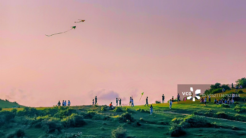 草原风筝图片素材