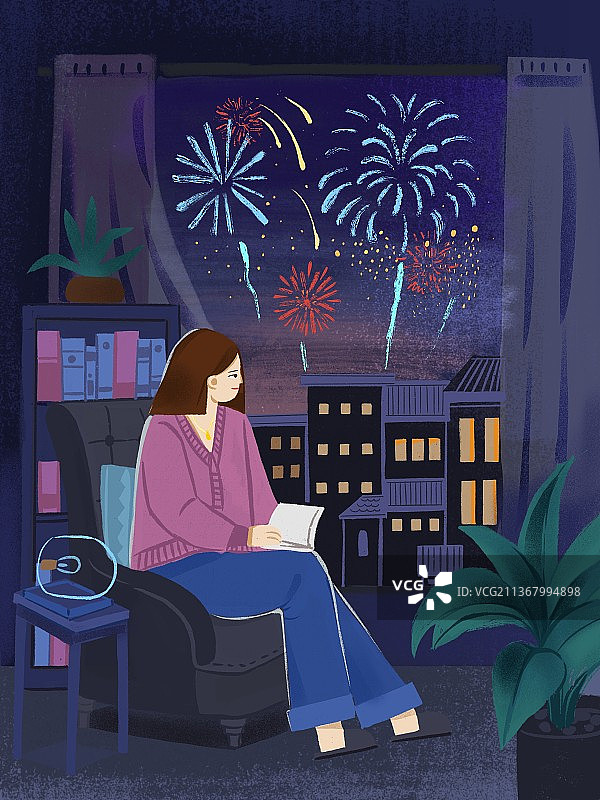 看烟花图片素材