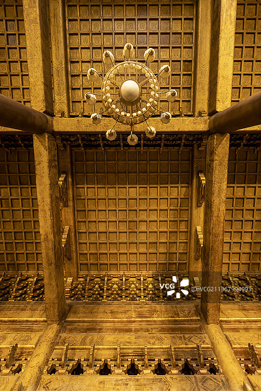 北京劳动人民文化宫太庙-享殿贴金内饰图片素材